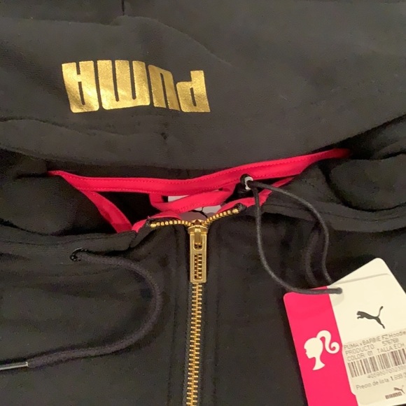 NWT BARBIE  x Puma Zip Sweater Hoodie Rare - Picture 4 of 14